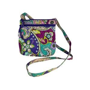 Vera Bradley Mail Messenger Crossbody Bag Large Swirl Paisley Print Quilted